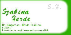 szabina herde business card